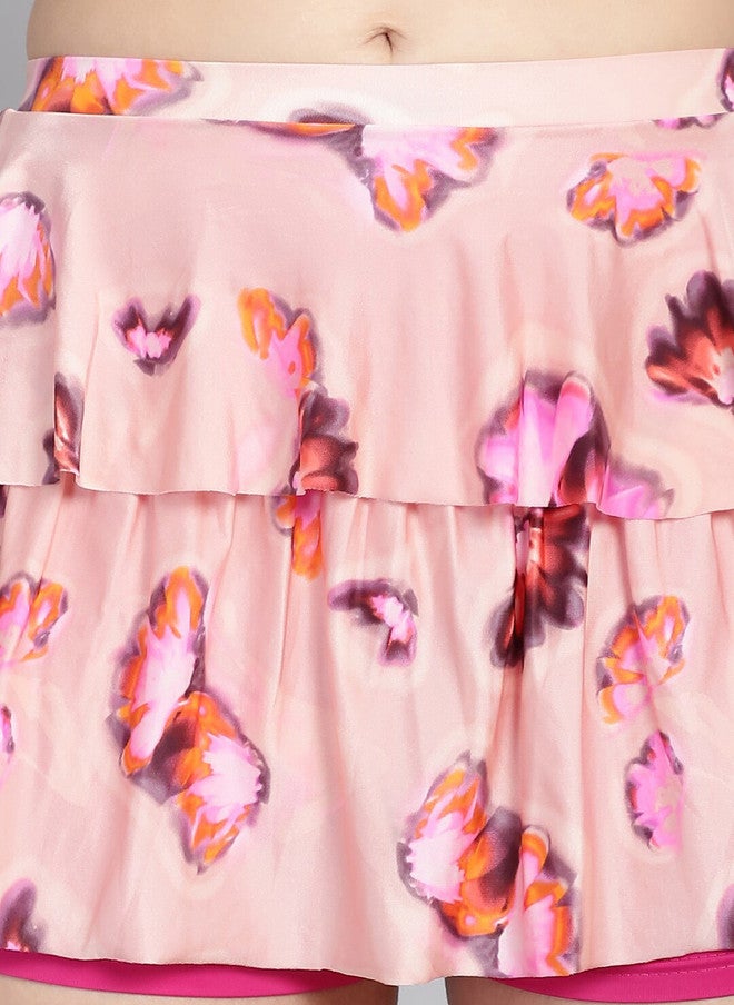 CUKOO Floral Printed Padded Ruffled Swim Set - Image 4